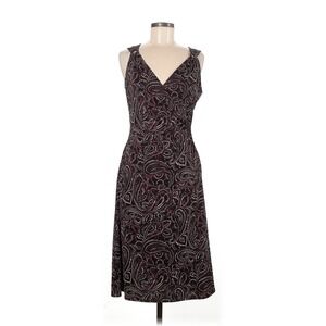 Nine‎ West Paisley Sleeveless Dress Size M V-Neck Midi Vintage Boho Made in USA